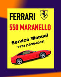 FERRARI 550 MARANELLO F133 1996-2001 Full Manual Set – Repair & Maintenance Manual