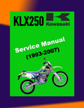 KAWASAKI KLX250 KLX 250 1993-2007 Full Manual Set – Repair & Maintenance Manual and Spare Parts Catalog