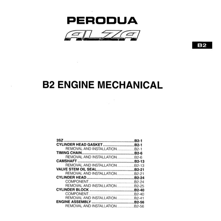 PERODUA ALZA M500/502 2009-2021 Full Manual Set – Repair & Maintenance Manual