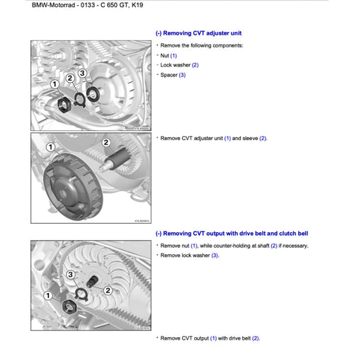 BMW C650GT 2012-2020 Full Manual Set – Repair & Maintenance Manual and Spare Parts Catalog and RIDER'S MANUAL
