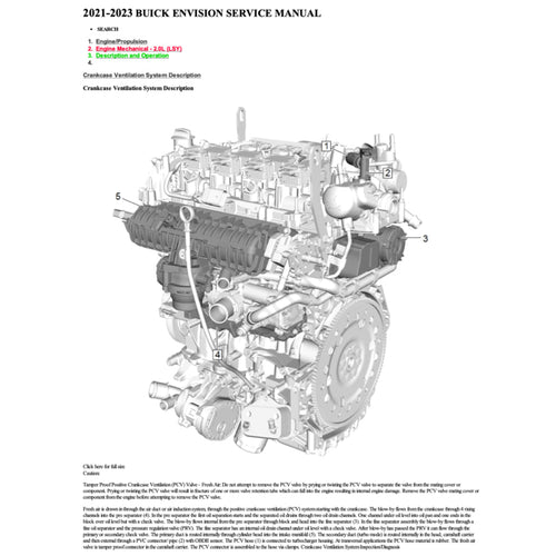 BUICK ENVISION 2021+ Full Manual Set – Repair & Maintenance Manual