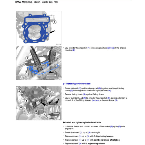 BMW G310 GS K02 2016-2020 Full Manual Set – Repair & Maintenance Manual and Spare Parts Catalog and RIDER'S MANUAL